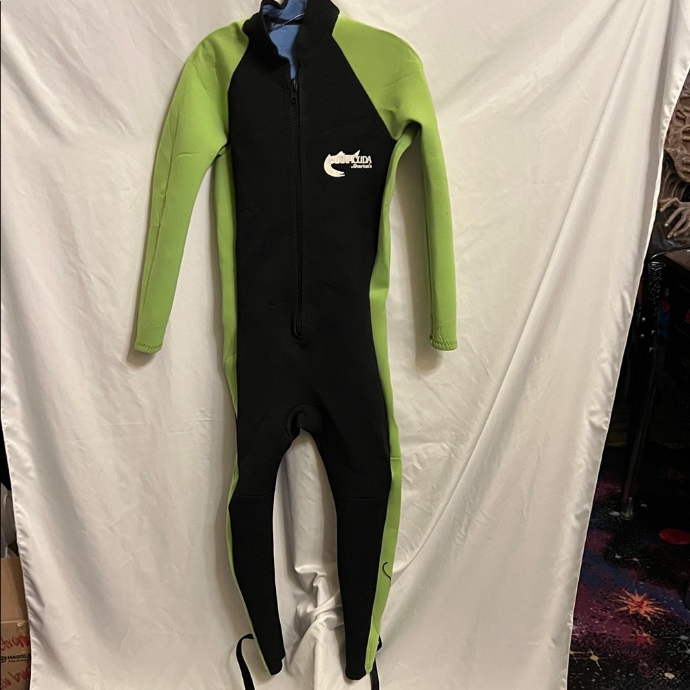 Men's Black and Green Wetsuit